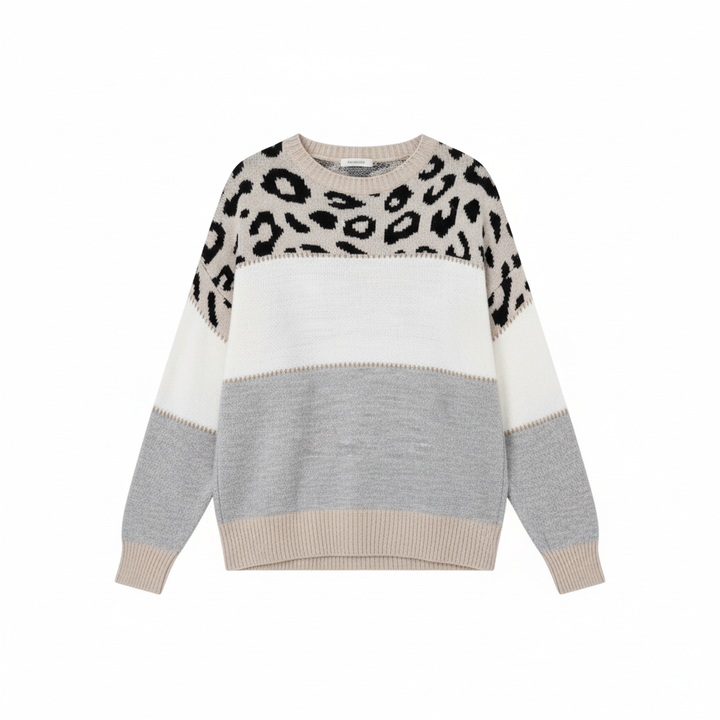 Louise™ | Elegante Maglione con Stampa Leopardata