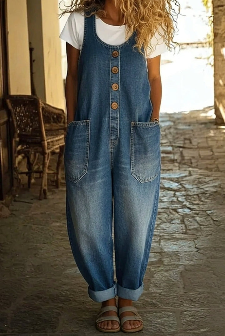 Lenna – Tuta in denim di cotone vintage