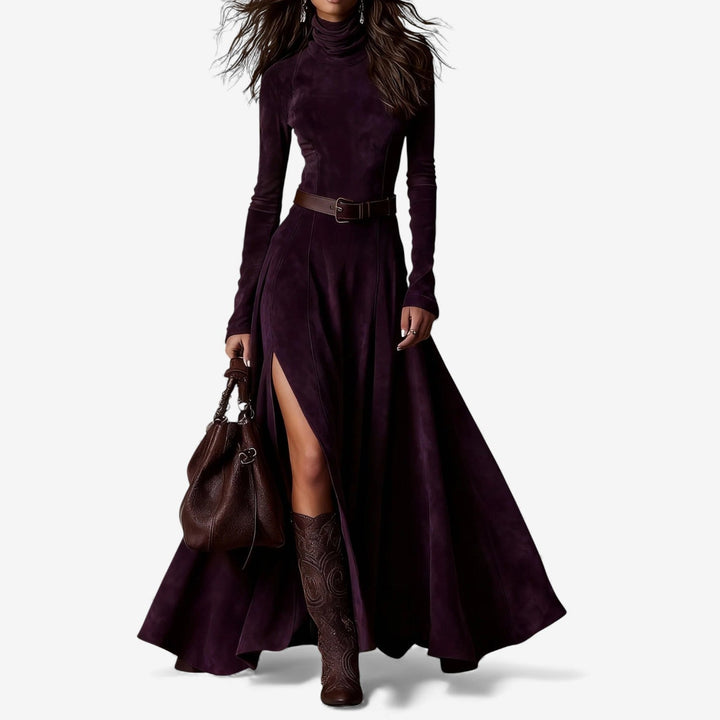 Élodie | Elegante Abito Lungo con Cintura Inclusa