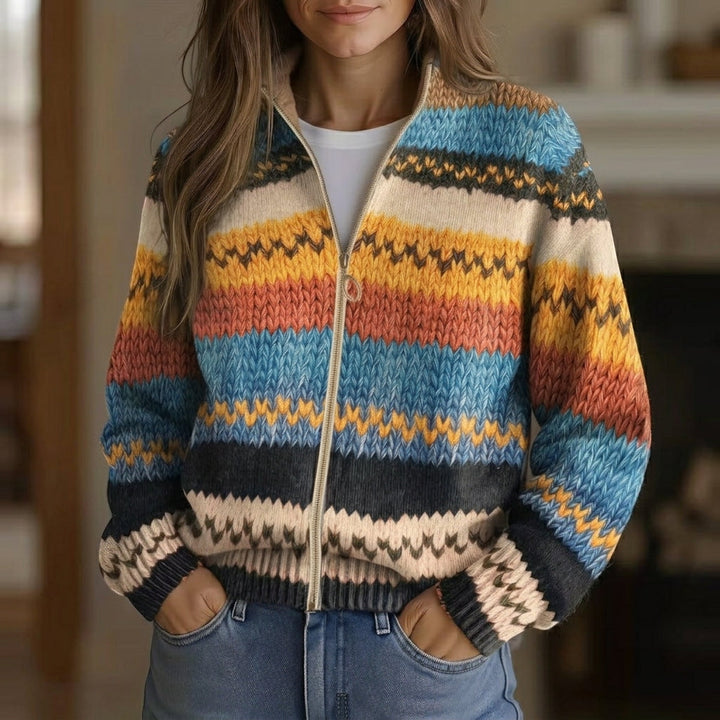 Karin | Cardigan a Zigzag Colorato
