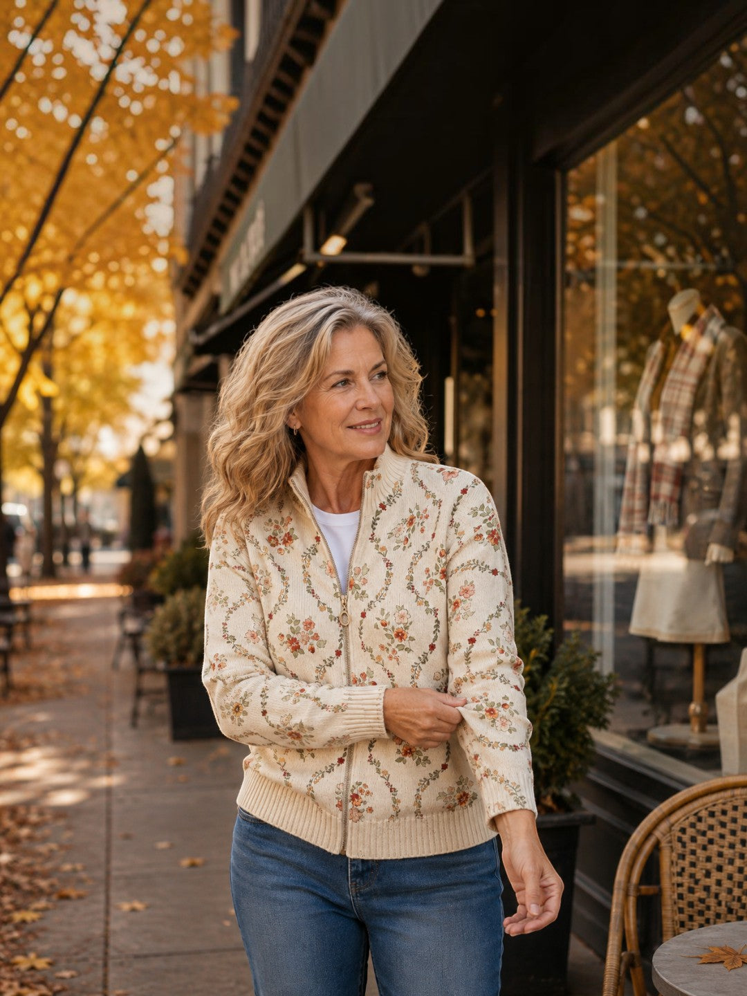 Ingrid | Cardigan con eleganti motivi floreali