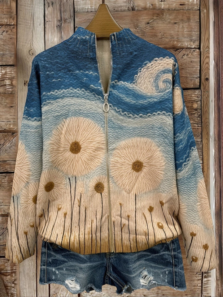 Renate | Cardigan con Design di Soffioni