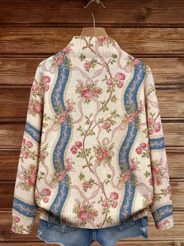 Sabine | Cardigan con Design di Rose
