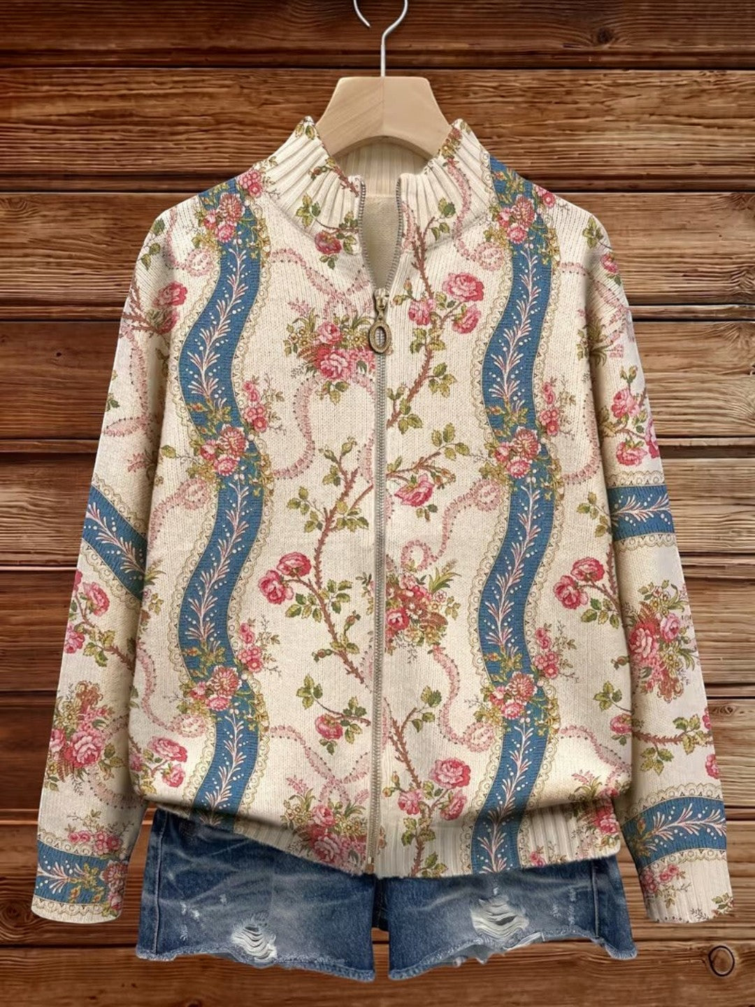 Sabine | Cardigan con Design di Rose