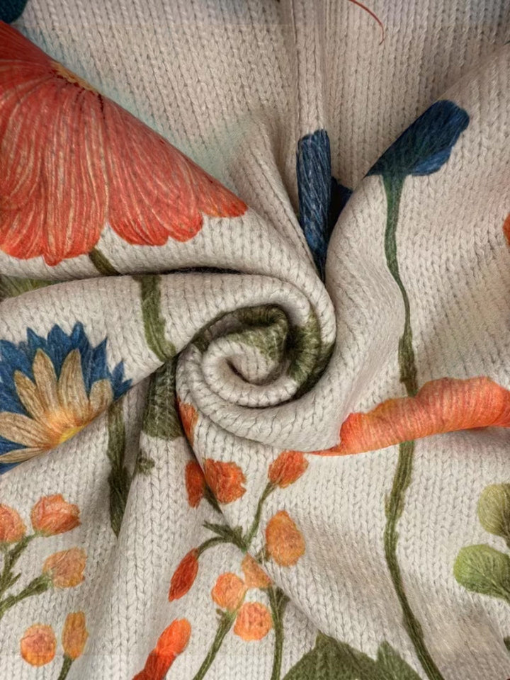 Andrea | Cardigan con Design di Fiori Selvatici