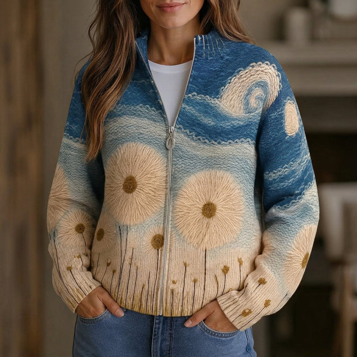 Renate | Cardigan con Design di Soffioni