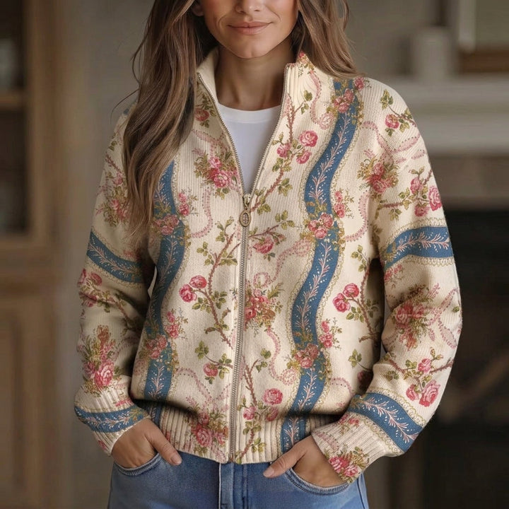 Sabine | Cardigan con Design di Rose
