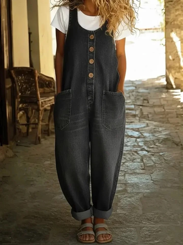 Lenna – Tuta in denim di cotone vintage