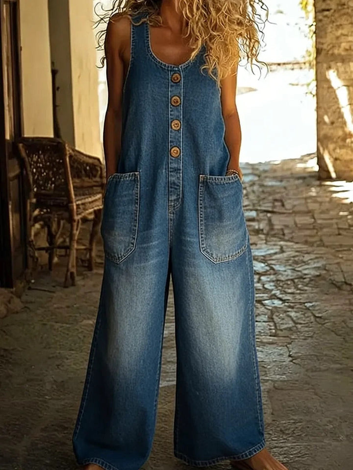 Lenna – Tuta in denim di cotone vintage