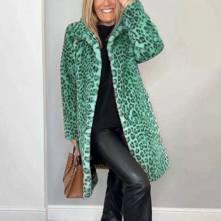 Greta | Cappotto in Pelliccia Ecologica Leopardata