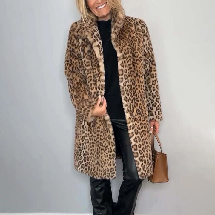 Greta | Cappotto in Pelliccia Ecologica Leopardata